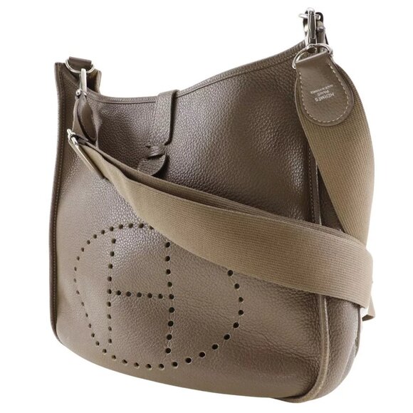 HERMES Evelyne3 GM Shoulder Bag Etope SilverHardware Taurillon Clemence Women - Picture 6 of 12